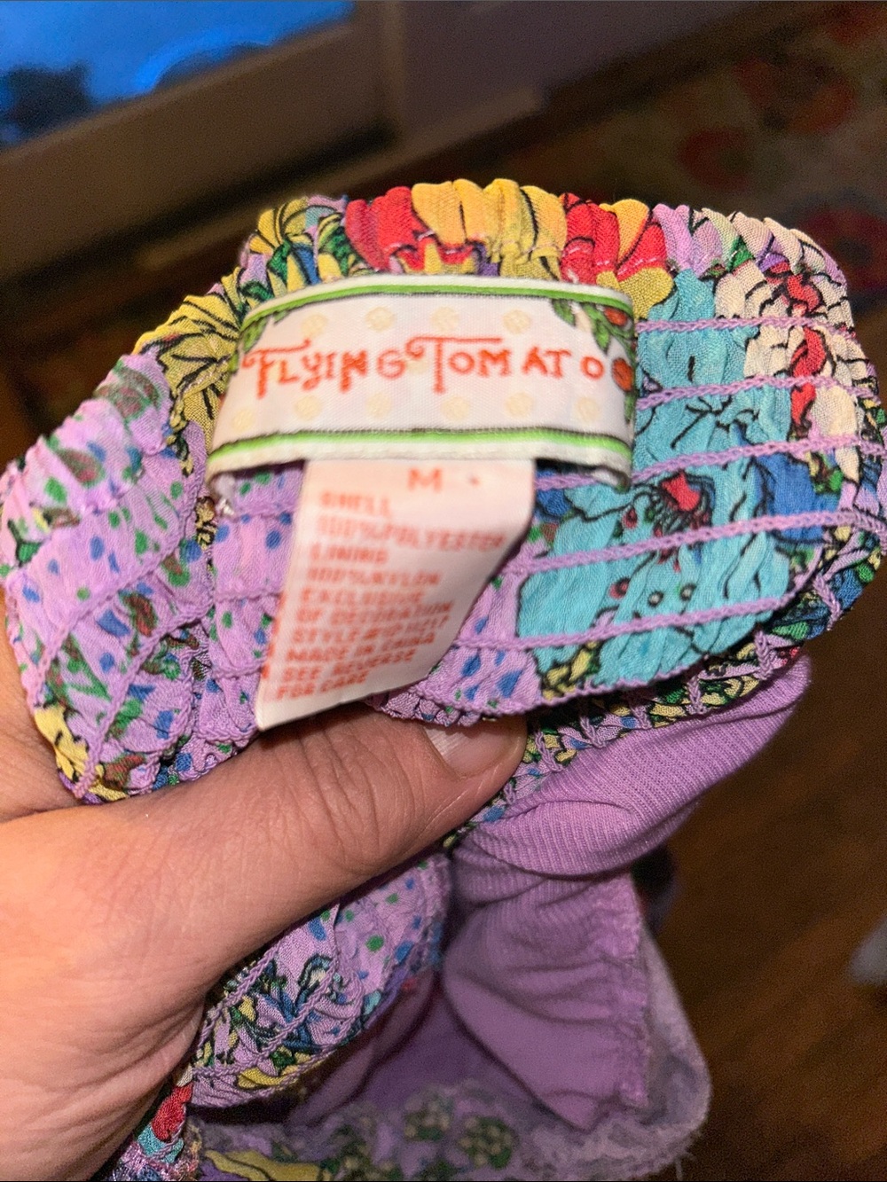 Flying Tomato Lavender Floral Patchwork Maxi Dress - Picture 5 of 5